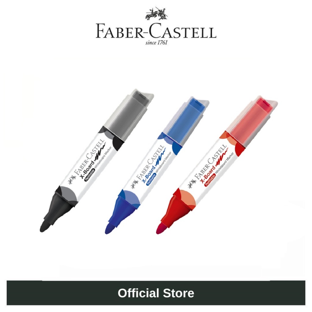 [Faber-Castell] ปากกาไวท์บอร์ดรีฟิล X-Board (กล่อง 12 ชิ้น)