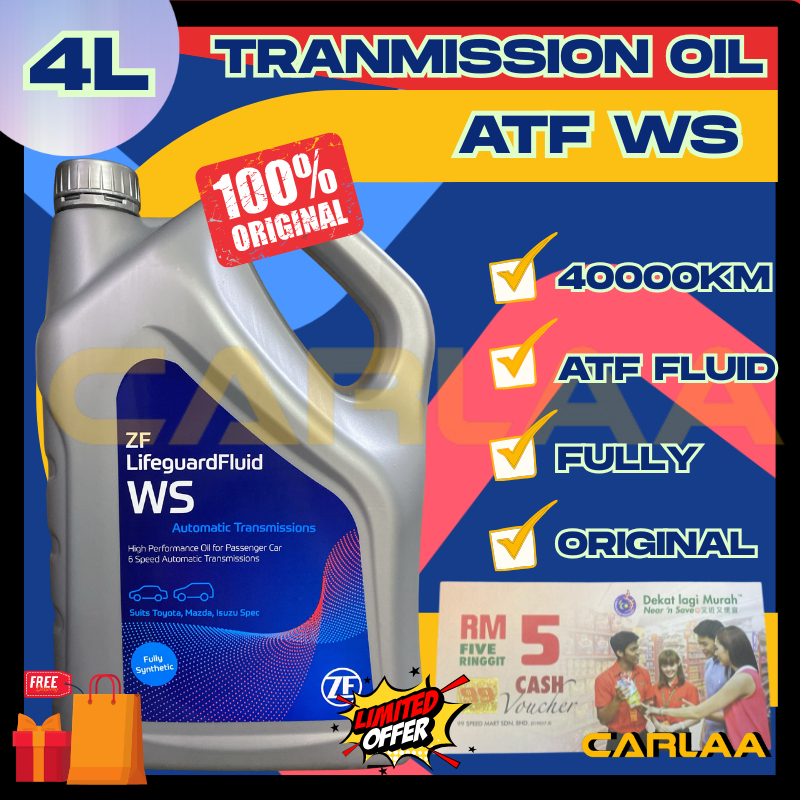 ZF LIFEGUARD GERMARY - TRANSMISSION AUTO FLUID WS (4 ลิตร) สําหรับ TOYOTA ISUZU MITSUBISHI HYUNDAI
