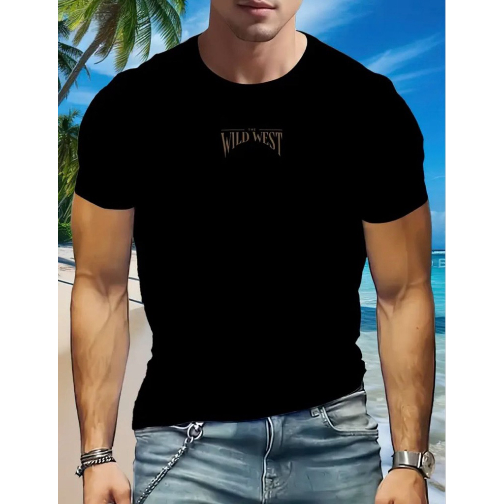 เสื้อเชิ้ตสีดํา wild west women/men big size New (L397)