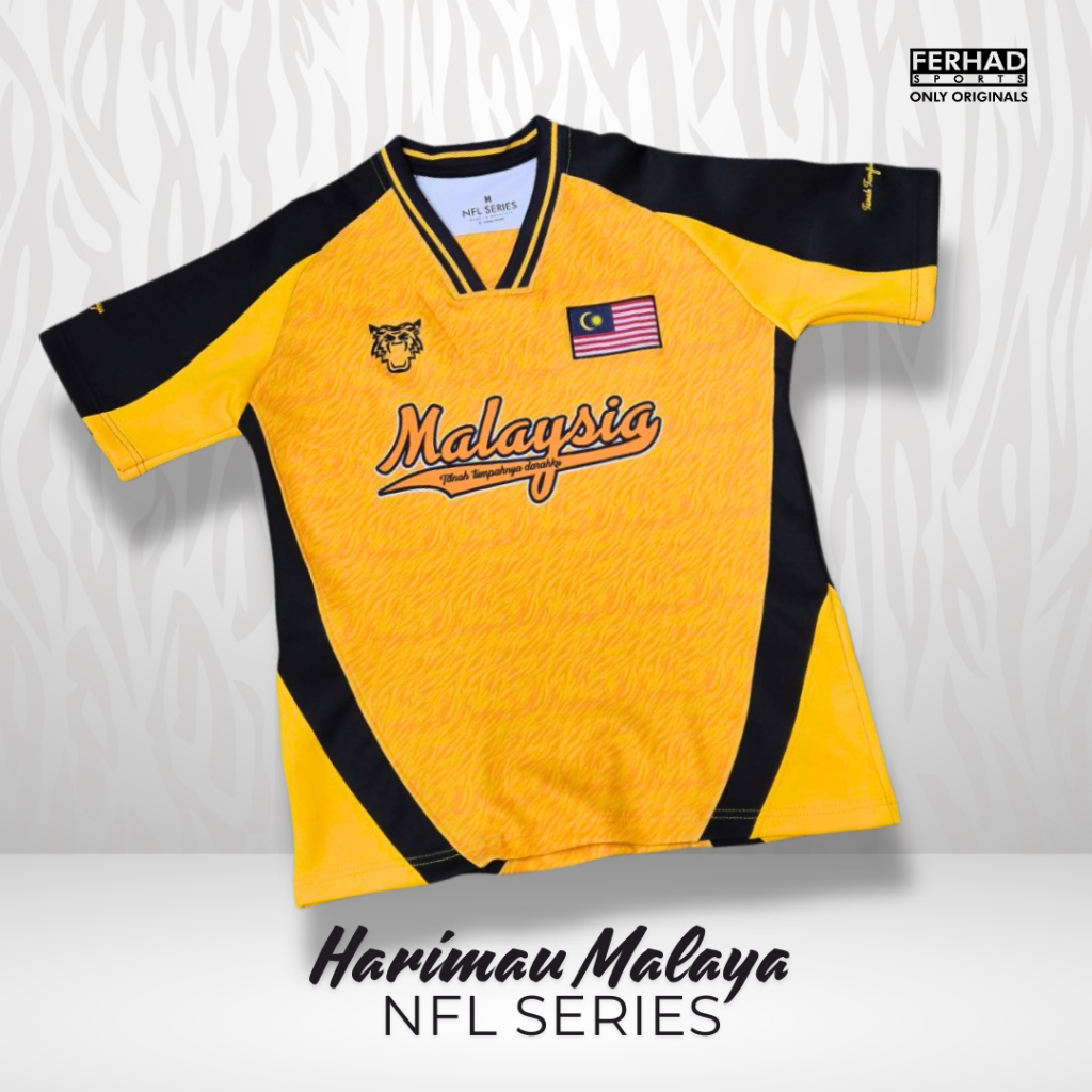 ซีรีส์ NFL - Harimau Malaya Yellow 2025 - Lycra 280gsm