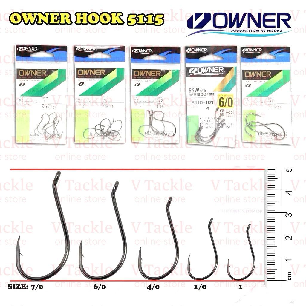 OWNER HOOK 5115 เบ็ดตกปลาเกี่ยวข้องมา