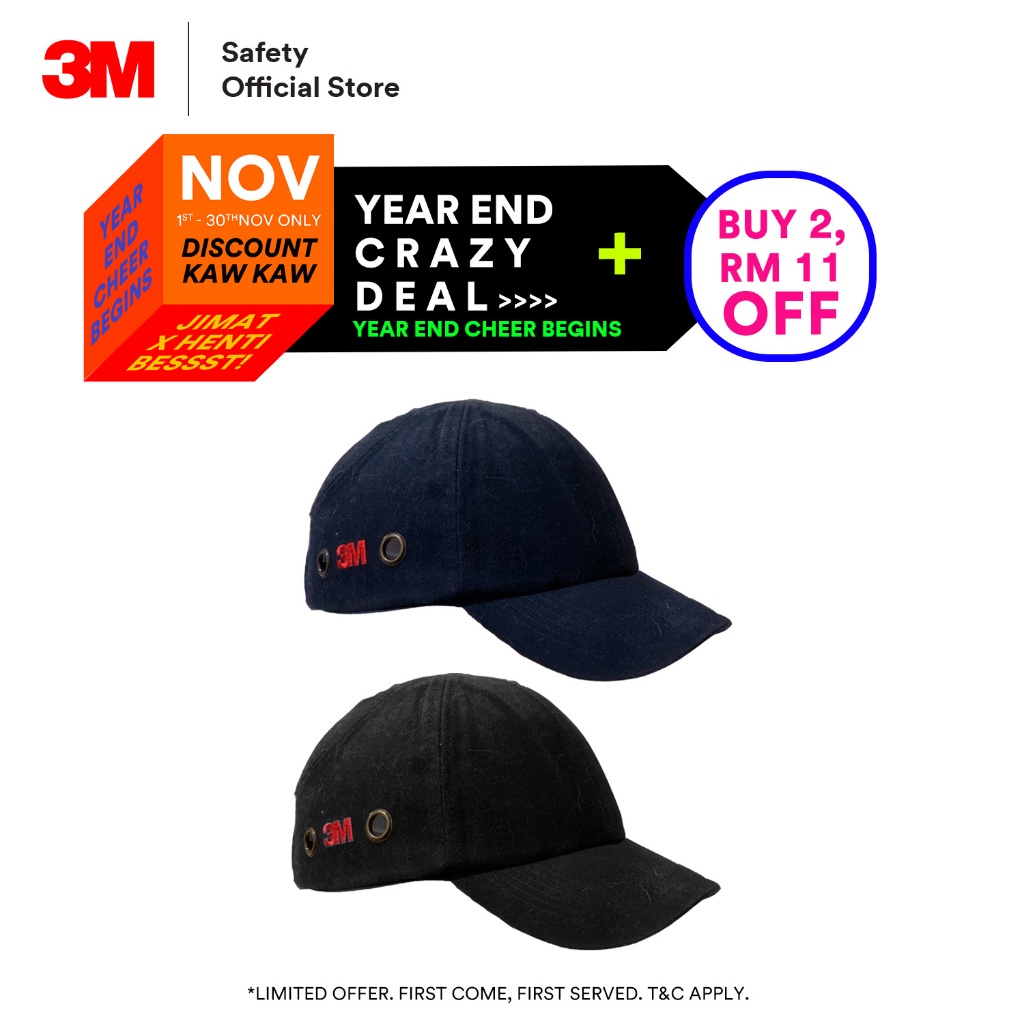 3MTM SE1710 Bump Cap For Low Risk Applications EN812 - Navy Blue/Black/ Low Risk Protective Cap [ 1 