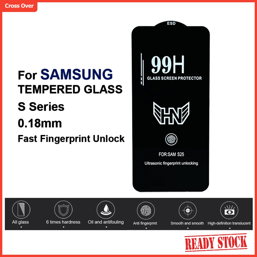 99H สําหรับ SAMSUNG S25 24 23 22 21 ULTRA PLUS FULL PRIMIUM TEMPERED GLASS SCREEN PROTECTOR