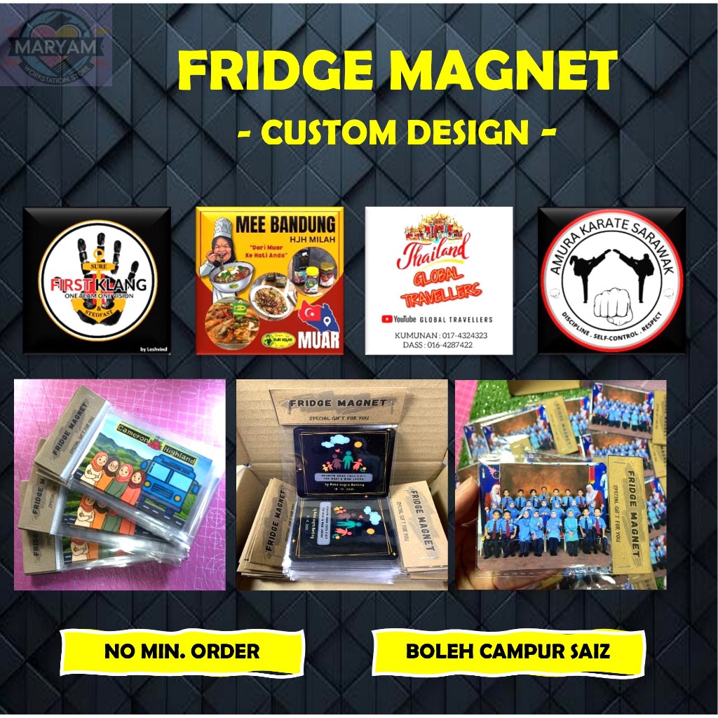 [MJ] MIN ORDER 4 ชิ้นออกแบบแบบกําหนดเอง FRIDGE MAGNET