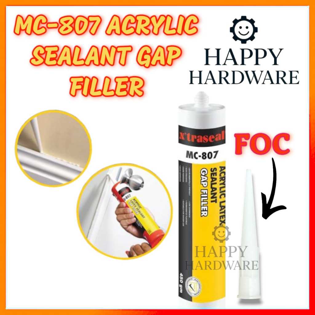 Xtraseal MC-807 Gap Filler Silicone Arcylic Latex Sealant No More Gap Xtraseal Sealant Wall Crack