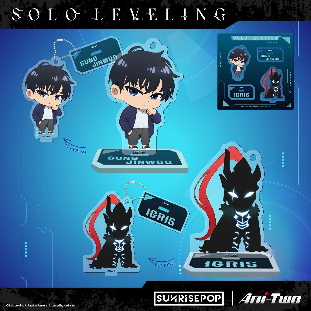 SUNRISEPOP Solo Leveling Acrylic Standee 01 - Sung Jinwoo & iGris