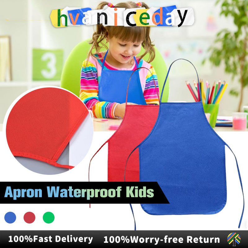 12 ชิ้นเด็กผ้ากันเปื้อนไม่ทอสําหรับเด็กหมวกเชฟ Topi ภาพวาด Epron ผ้ากันเปื้อน Pembersihan Keselamata