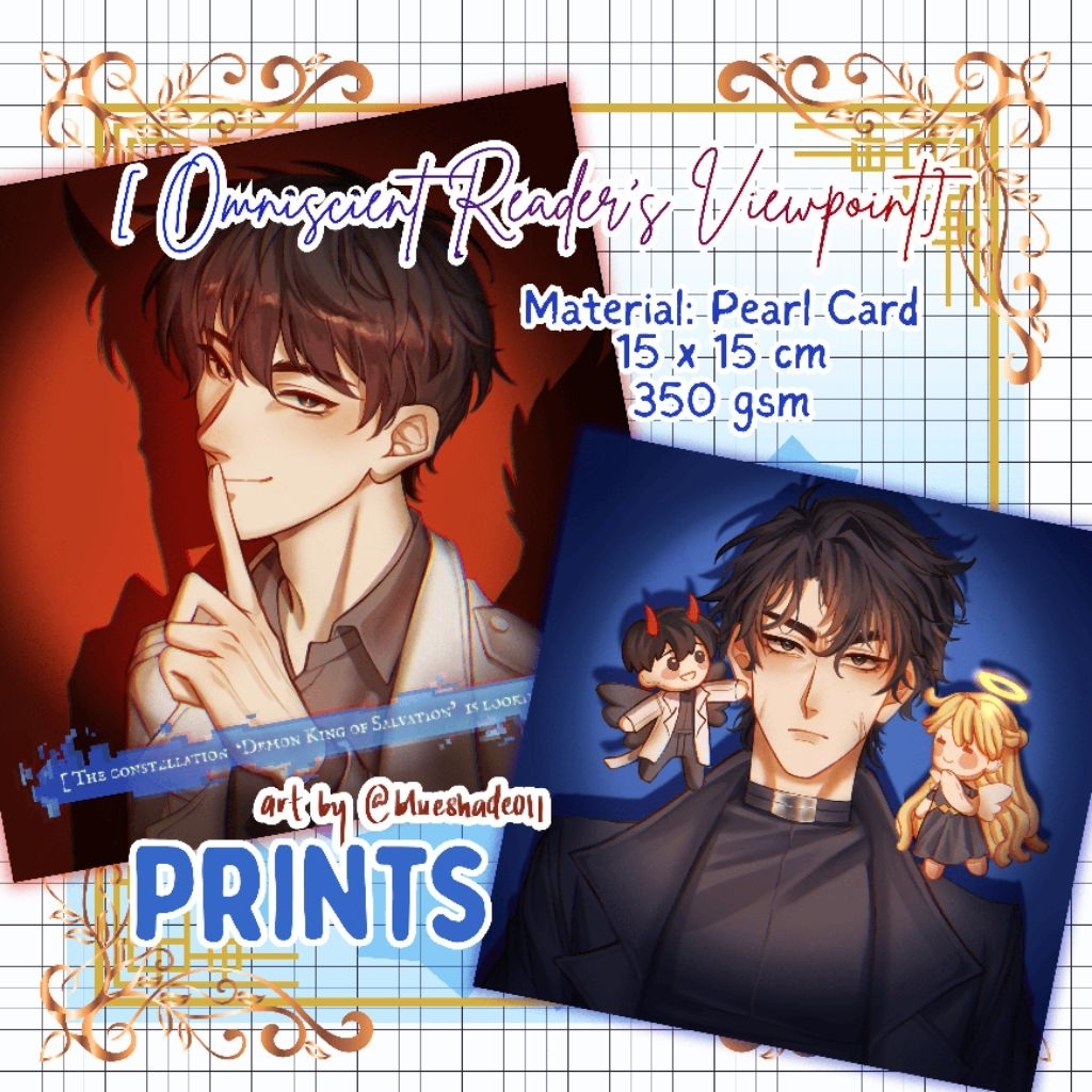 [ใหม่] Omniscien Readers Viewpoint Square Print (Fan Merch) Kim Daja, Yoo Junghuk