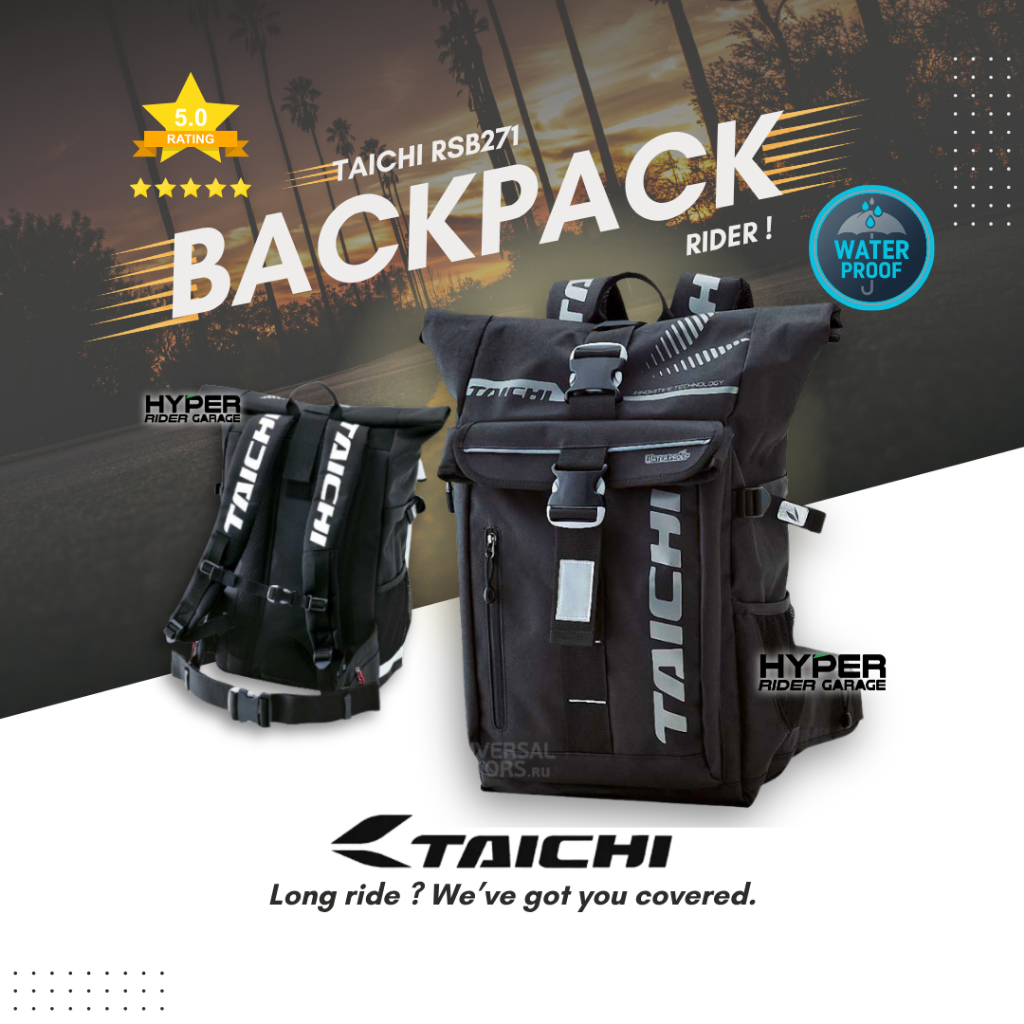 Taichi RSB274 WATERPROOF MOTORCYCLE RIDING BACKPACK MOTOR BAG BEG OUTDOOR 25L