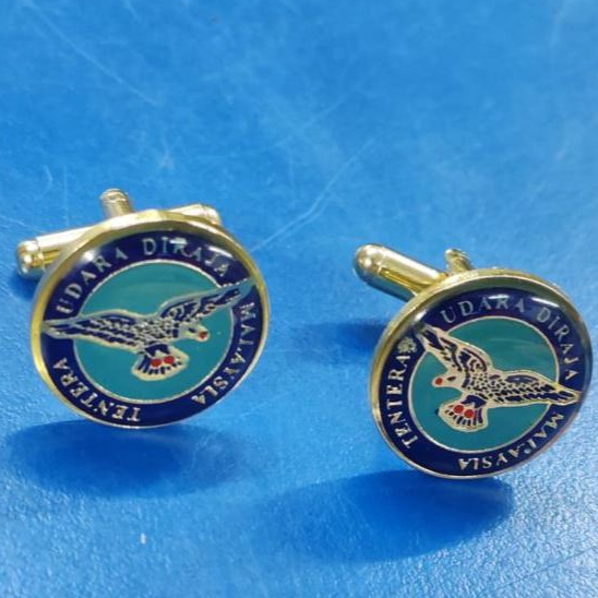 (1 คู่) Cufflink TUDM no 3 cufflink หนึ่งคู่ คุณภาพดีที่สุด (2in1)