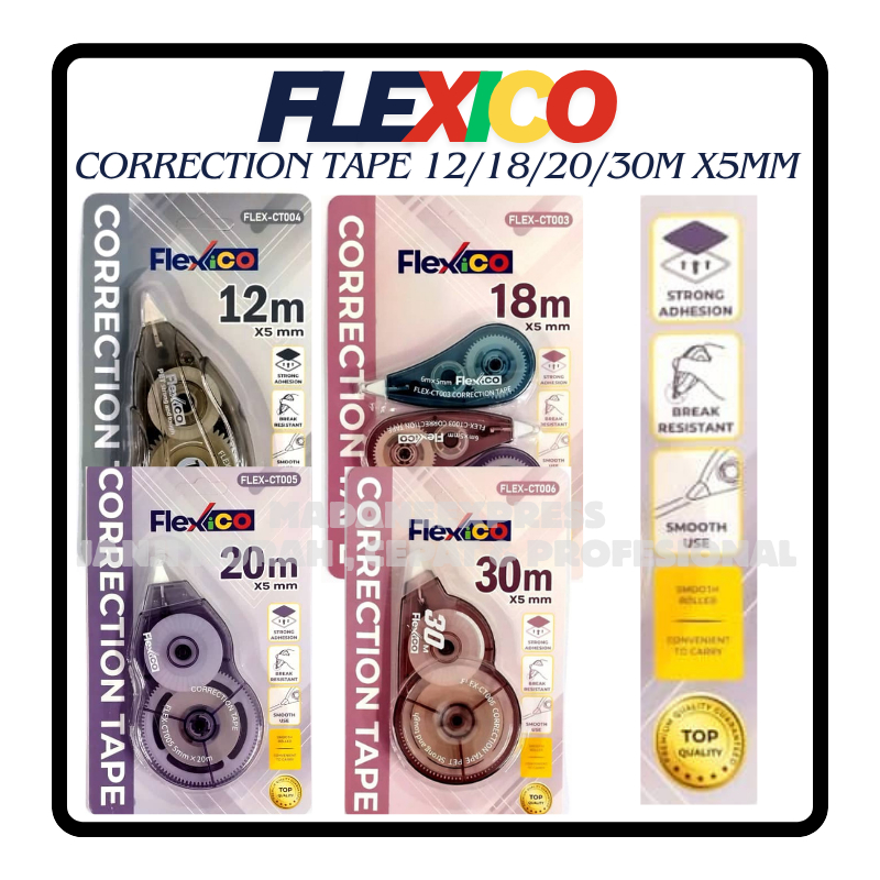 [XPRESS] เทปโค้ง FLEXICO 12/18/20/30 X5MM