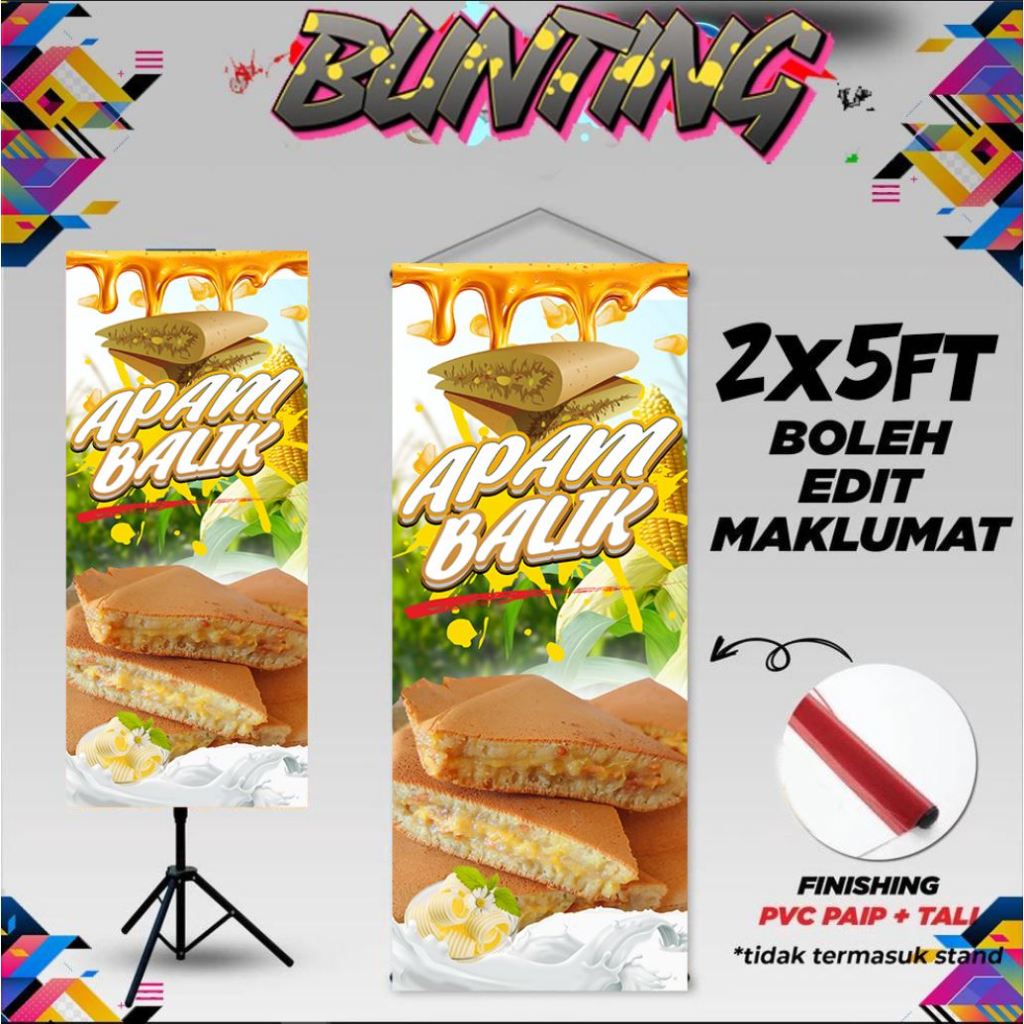 APEM BALIK BUNTING สําหรับ BAZAR สนับสนุนและขอบถนนเพื่อพายและเชือก