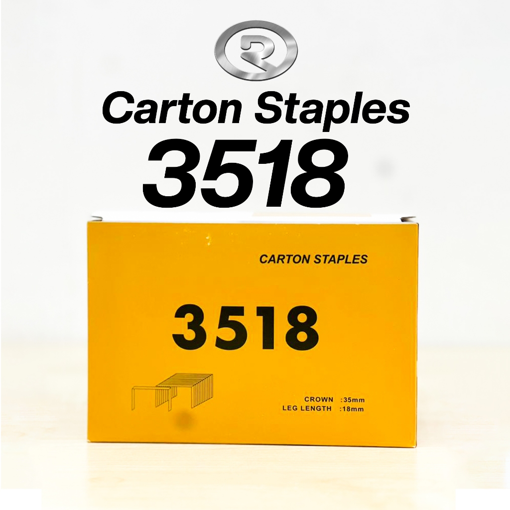 ลวดเย็บกระดาษกล่อง 3518-Radicore-crown 35mm ยาวขา 18mm-3518 หนัก ทนทาน