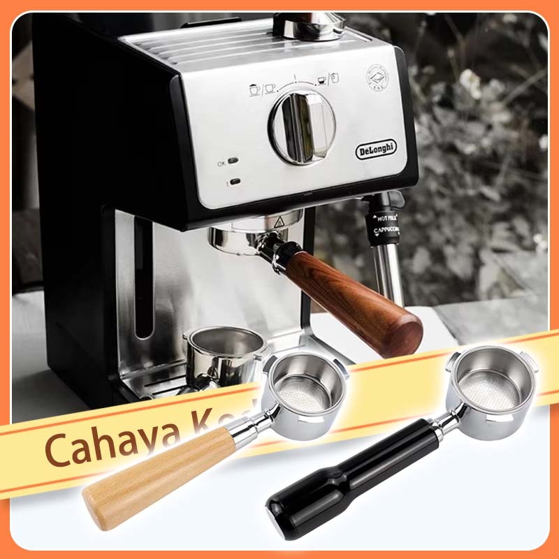 Delonghi Bottomless Portafilter 51mm Wood Handle สําหรับเครื่องเอสเปรสโซ