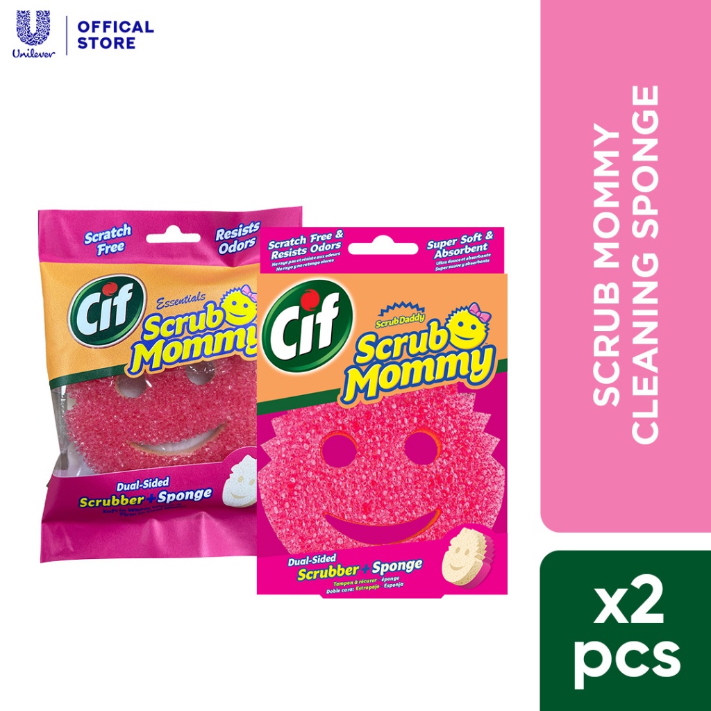 [แพ็กสุดคุ้ม] Cif Scrub Mommy Essentials + Mommy Scrubber - ฟองน้ําทําความสะอาดห้องครัวอเนกประสงค์ใน