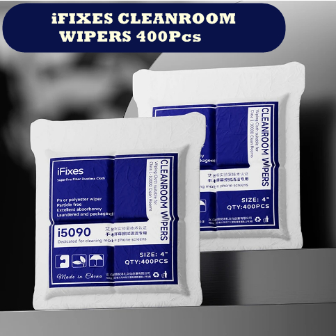 IFixes i5090 PC Screen Cleaner Anti Static ผ้า 400 ชิ้นไมโครไฟเบอร์ผ้าเช็ดทําความสะอาดสําหรับหน้าจอ 