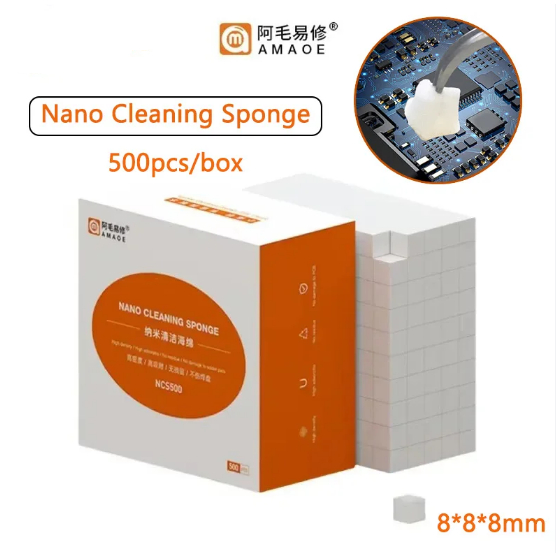 AMAOE NCS500 ฟองน้ําทําความสะอาดนาโนเมนบอร์ดโทรศัพท์ชิปหน้าจอกรอบเครื่องมือทําความสะอาดกล้อง
