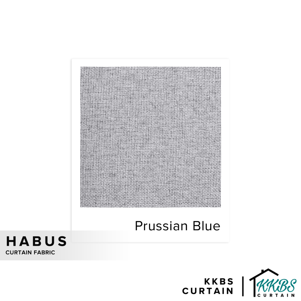 KKBS CURTAIN Habus Fabric Cut by Meter - Prussian Blue (126")