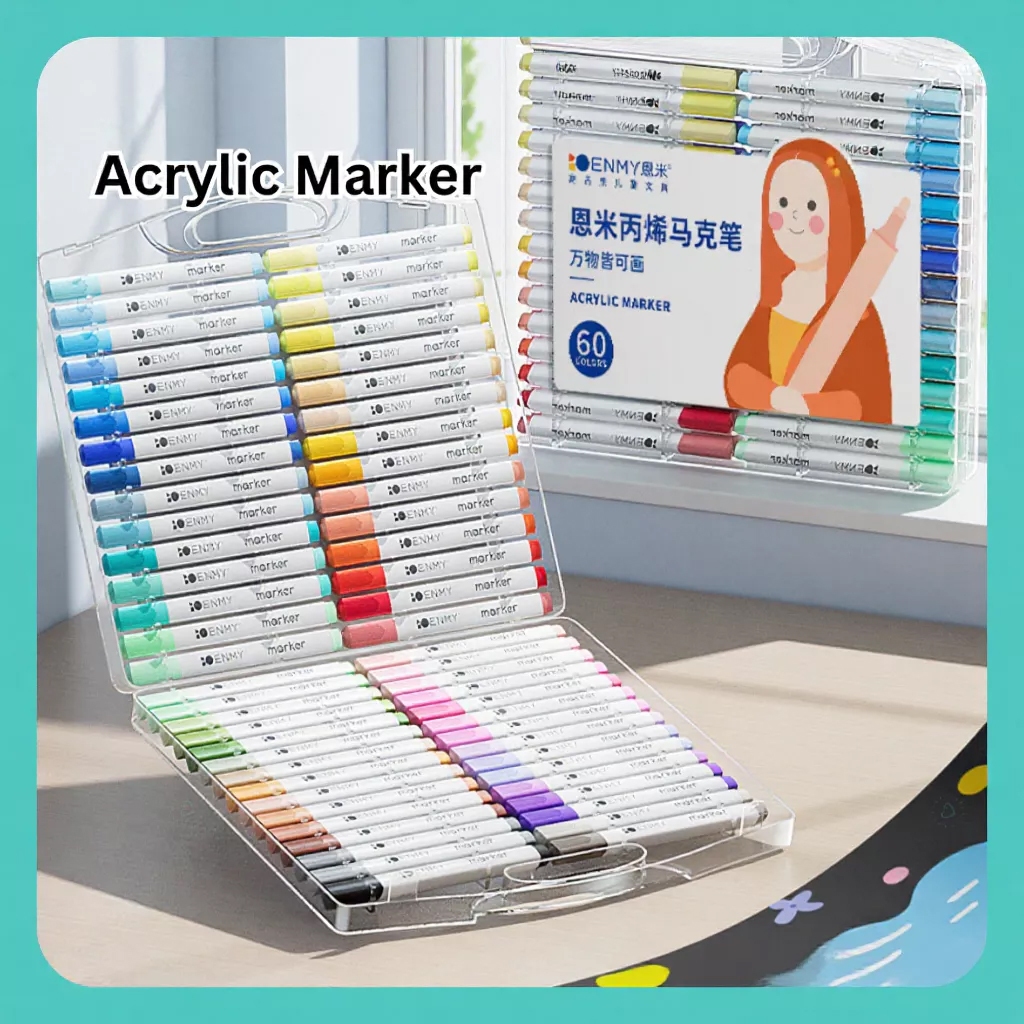 Enmy อะคริลิค Marker ปากกา - สีอะคริลิควาด Colouring ภาพวาด Art Arcylic Markerpen Maker ปากกาเด็ก 马克