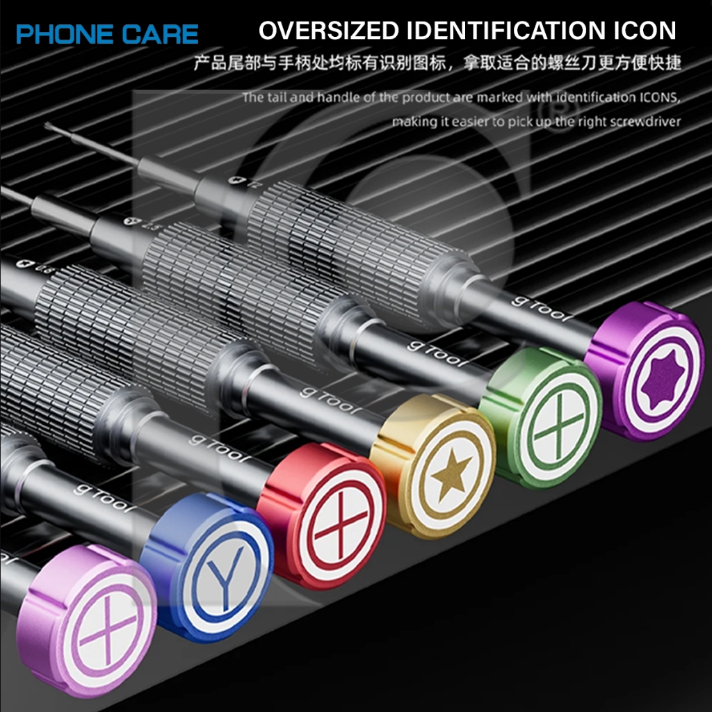 GTool PF-520 ความแข็งสูง S2 เหล็กแม่เหล็ก Precision ไขควงชุดสําหรับซ่อมโทรศัพท์มือถือนาฬิกาอุปกรณ์อิ