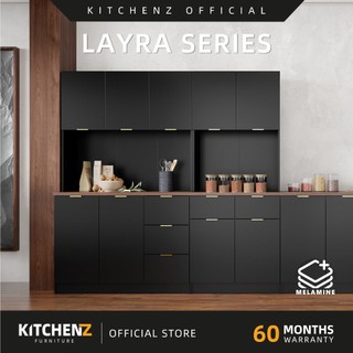 [FREE SHIPPING] KitchenZ Layra Series Melamine Kitchen Cabinet Soft Close 60cm Depth Base / Tall Unit - Dapur - M2565
