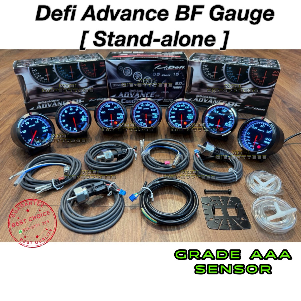 Defi Link Meter Advance BF Gauge Boost Turbo Vacuum Water Temp Oil Temp Oil Press RPM Tachometer Vol