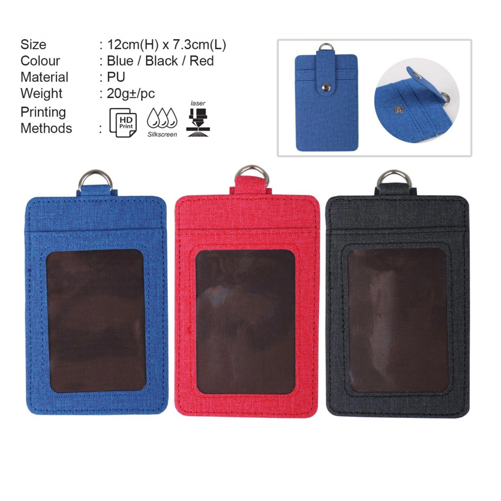 PU ID Card Holder Name Tag Holder Card Holder Pemegaang Kad ID
