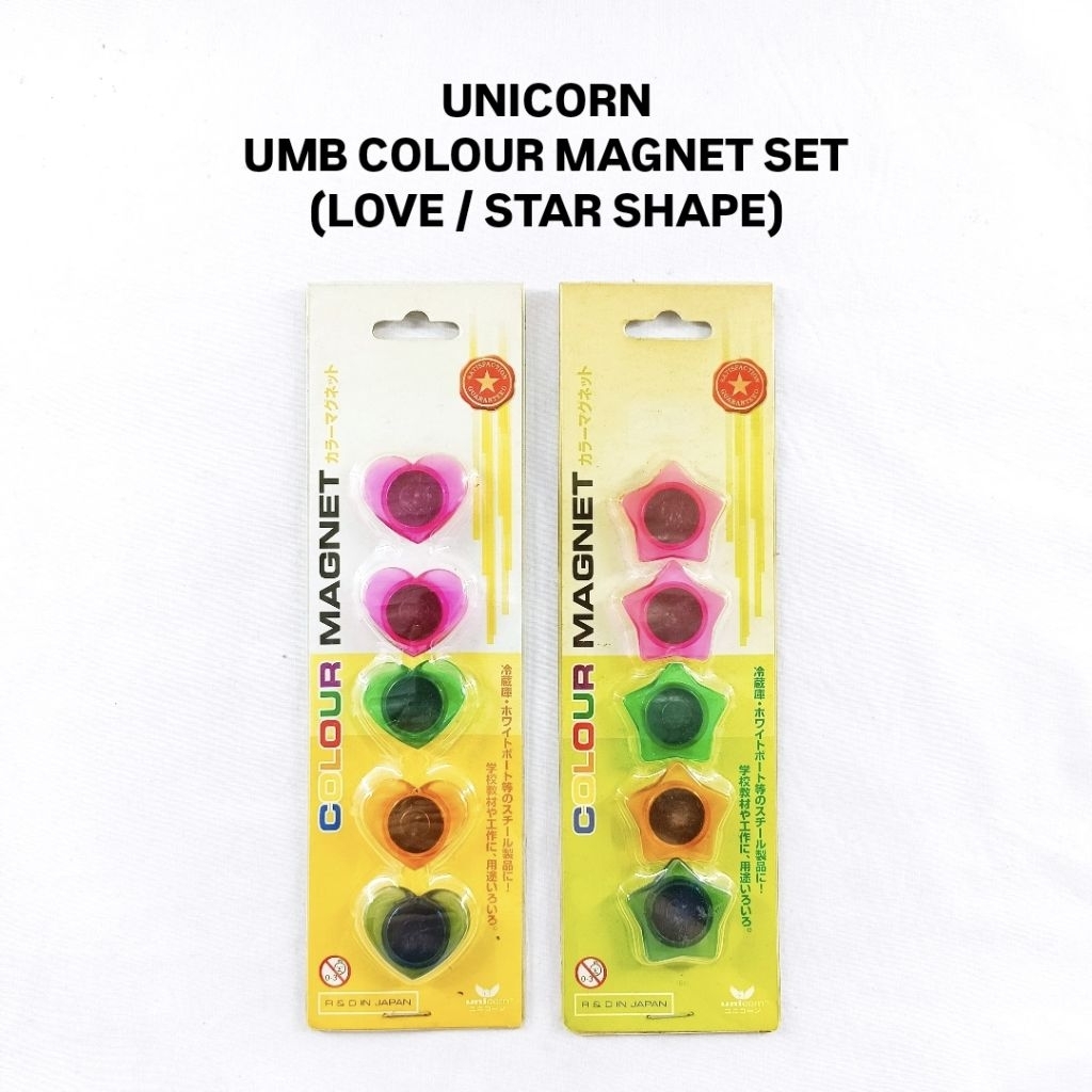 (7CARD) UNICORN UMB Colour Magnet Set [LOVE / STAR SHAPE] -yellowise 铁磁 X 7CARD