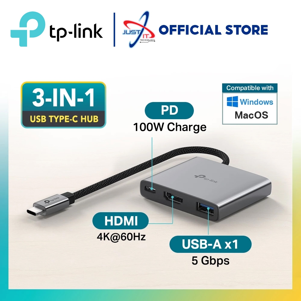 TP-LINK UH3020C USB TYPE-C 3-IN-1 HUB