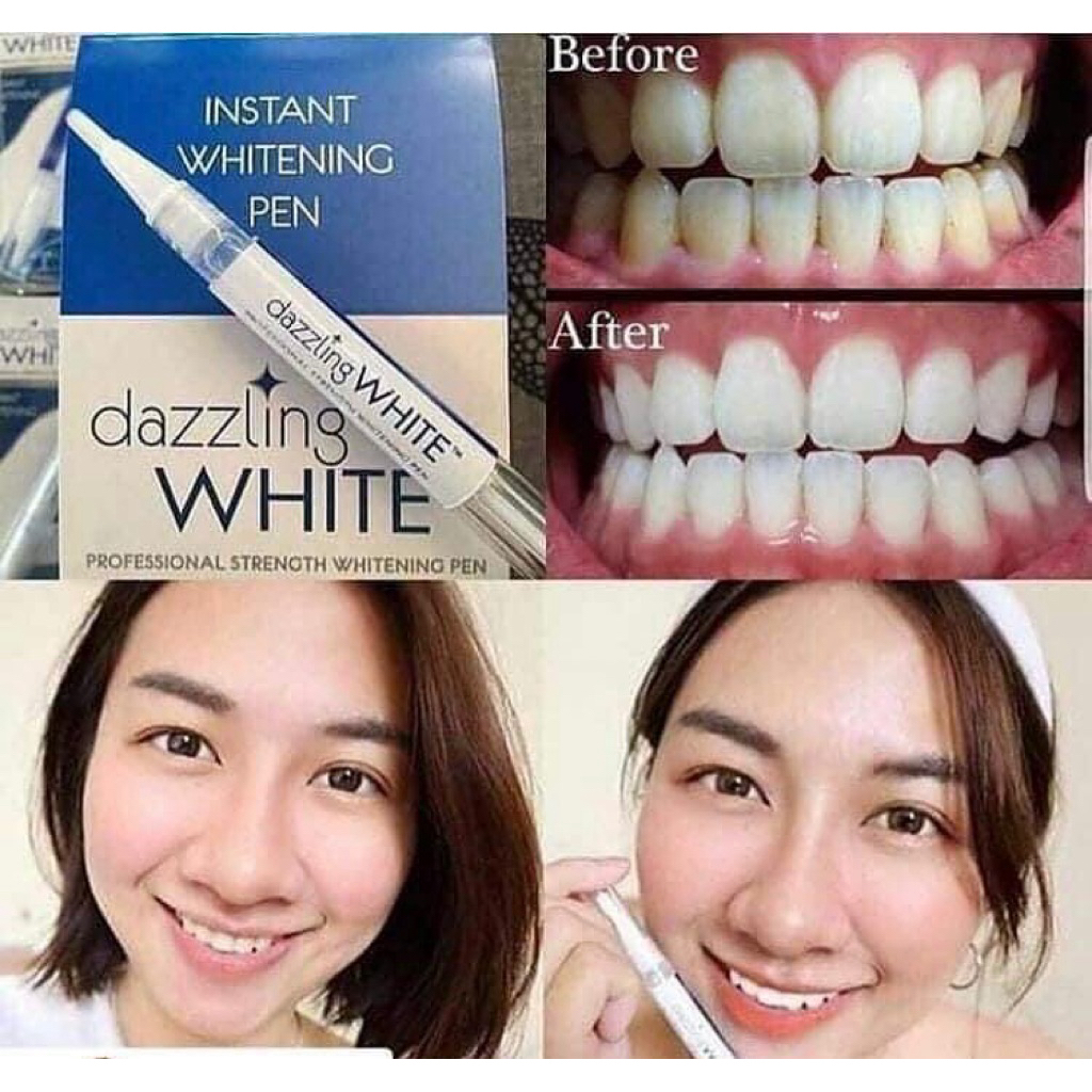Dazzling White ปากกาฟอกสีฟัน เจลฟอกสีฟัน ทําความสะอาดฟัน สิ่งสกปรกขจัดฟันขาว