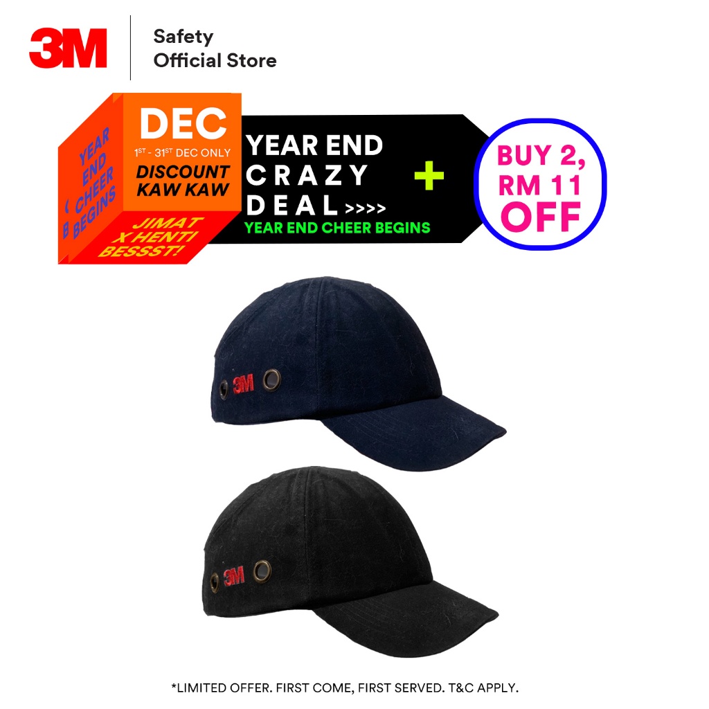 3MTM SE1710 Bump Cap For Low Risk Applications EN812 - Navy Blue/Black/ Low Risk Protective Cap [ 1 