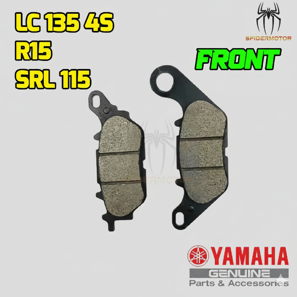 ผ้าเบรคหน้า YAMAHA LC135 V1 V2 V3 V4 V5 V6 / LC135 4S / LC135 4SPEED / R15 V3 YAMAHA ด้านหน้า [ 5YP 