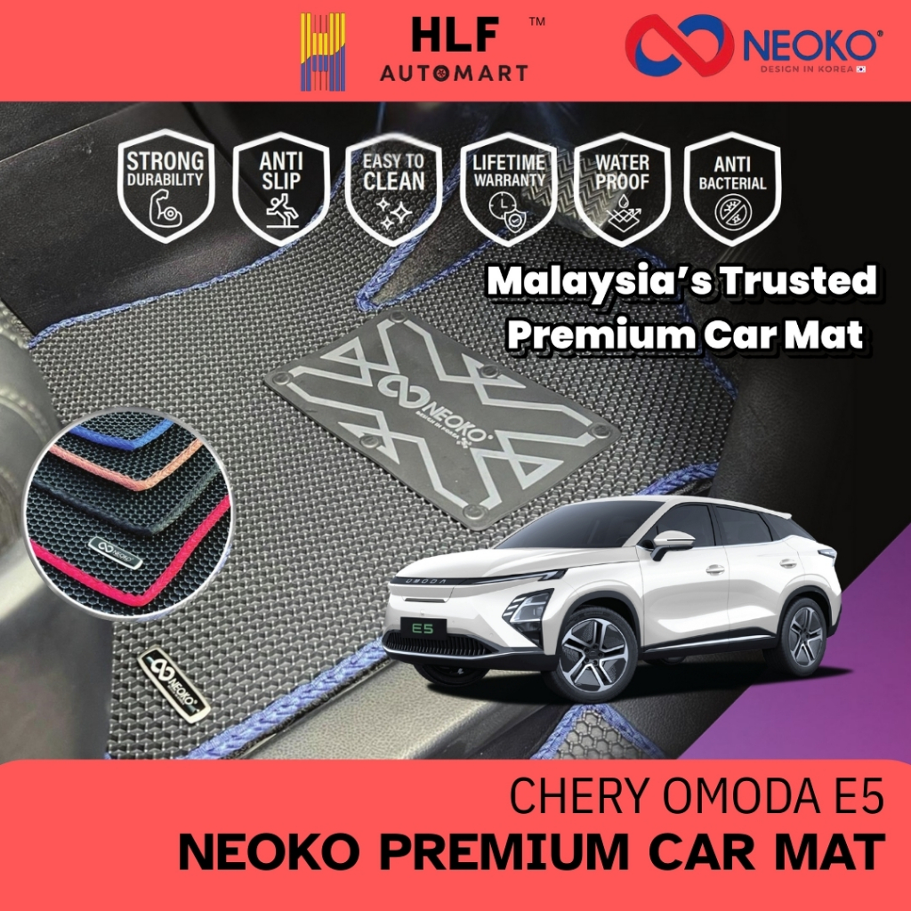 พรมปูพื้นรถยนต์ Neoko Premium สําหรับ Chery Omoda E5 | Neoko Premium Karpet Kereta สําหรับ Chery Omo