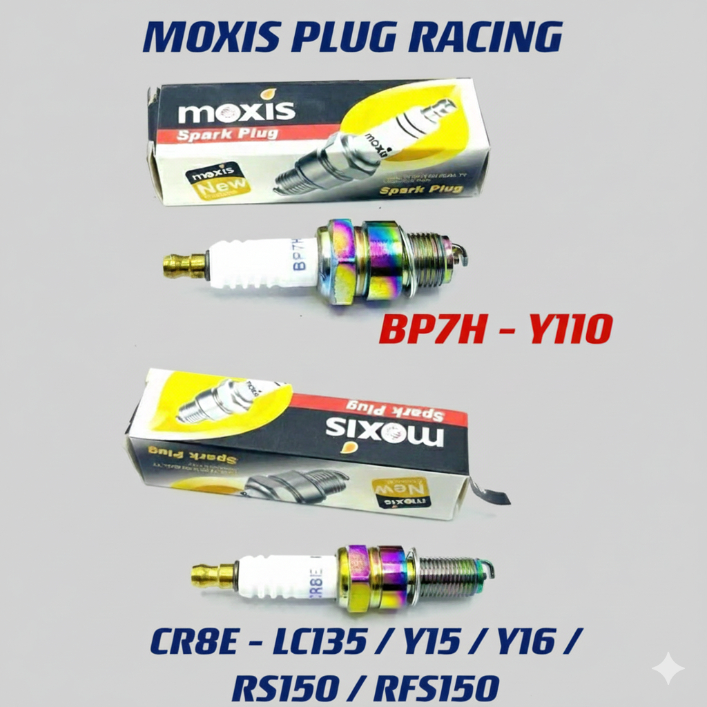 POWER MOXIS PLUG RACING C7HSA BP7H CR8E D8EA สําหรับ Y110 LC135 Y15 Y16 RS 150 RFS 150 VF3 FZ150 SPA
