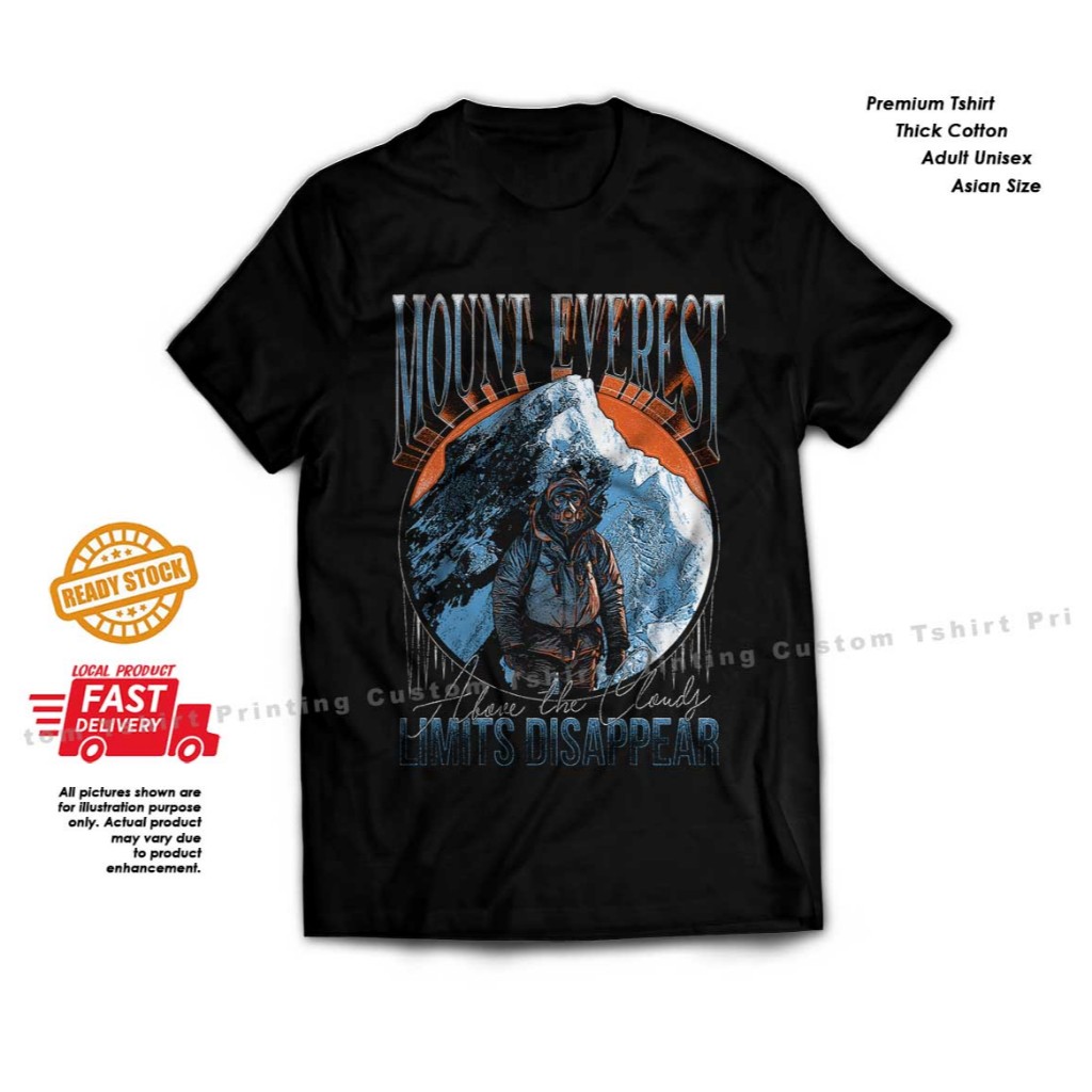 Mount Everest adventure hiking เสื้อยืดผ้าฝ้ายกีฬากลางแจ้ง