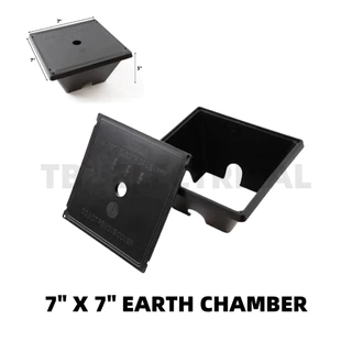 7 "x 7 " ห้องดิน PVC พร้อมฝาปิด PVC Link PVC Earth Chamber กล่องพื้นพลาสติก ระบบพื้นดินไฟฟ้า