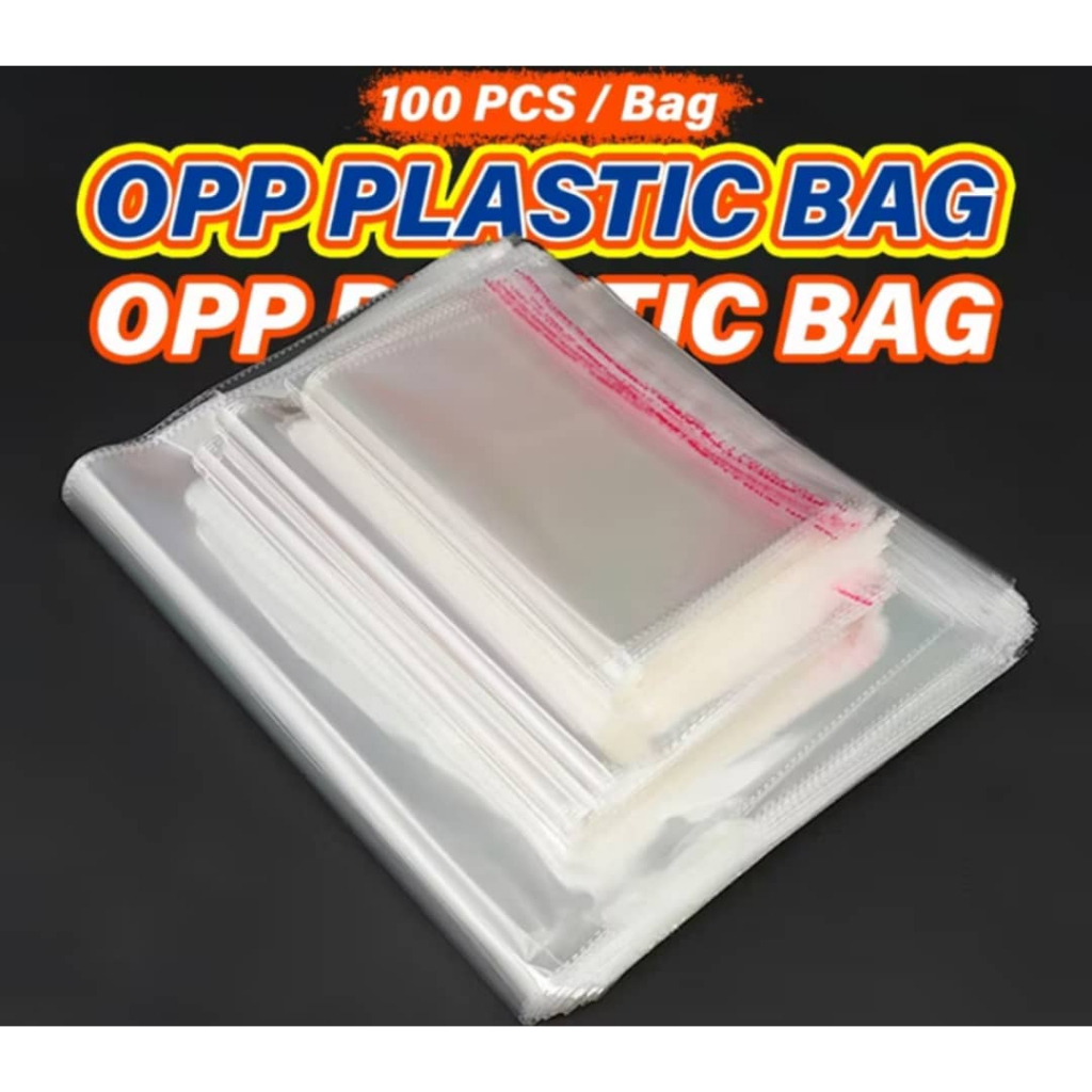 ถุงกาวชั้นวางของ 1แพ็ค 100แผ่น OPP ถุงใส A3 / A4 / A5