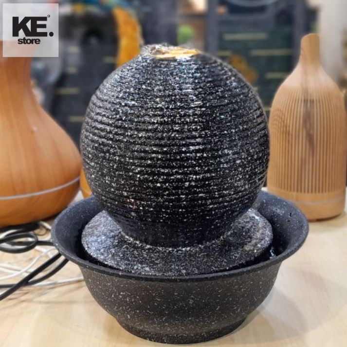Serenity Flow Stone Sphere Indoor Tabletop Water Fountain
