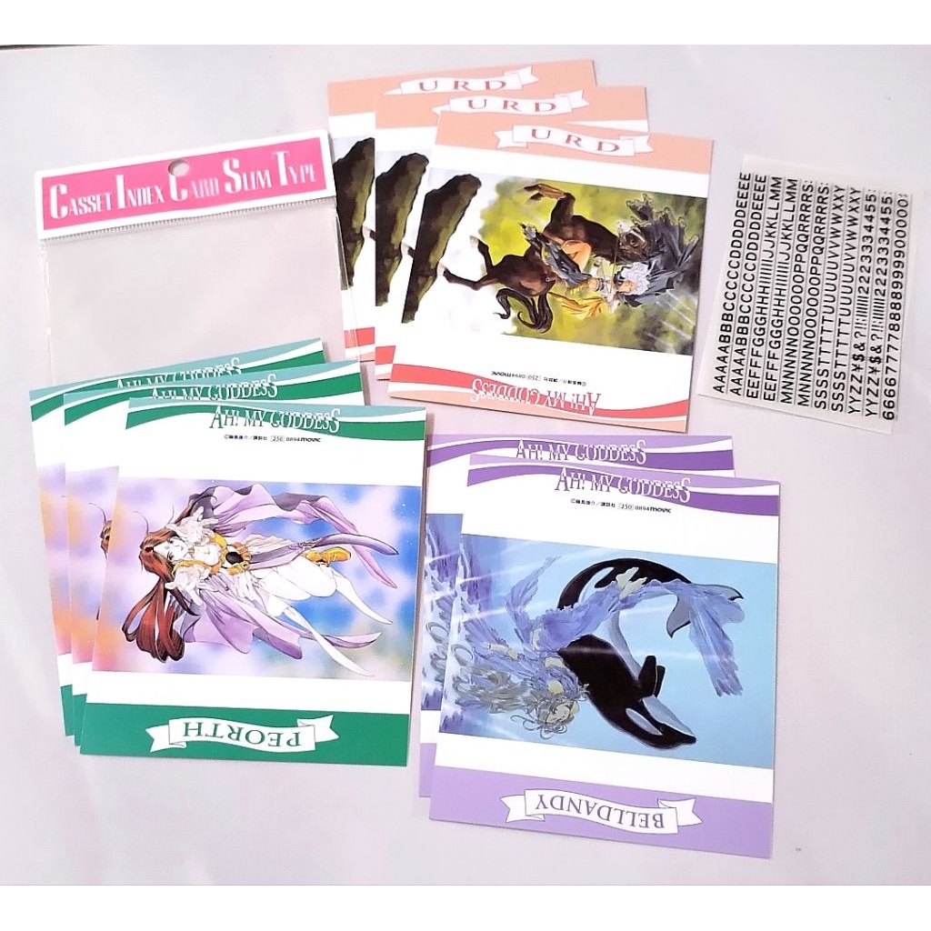 8 ชิ้น SET - Ah My Goddess! การ์ดดัชนีเทปคาสเซ็ท Urd Belldandy Peorth Merch อะนิเมะคอสเพลย์ญี่ปุ่นหญ