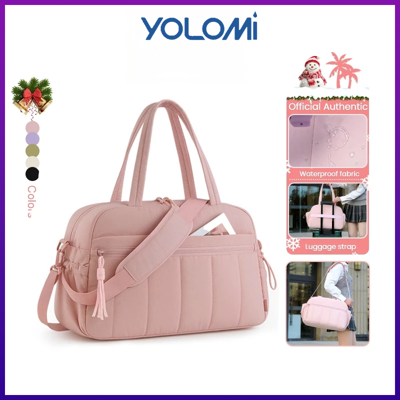 YOLOMI กระเป๋าเดินทางกระเป๋ายิม Duffel กระเป๋า Duffel กระเป๋าเดินทางปักเป้า Tote กระเป๋าสําหรับผู้หญ