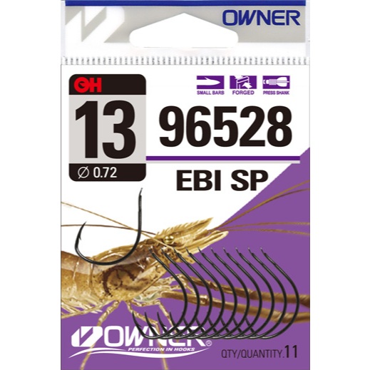 OWNER 96528 EBI SP Prawn Hook Mata Udangdang Fishing Hook