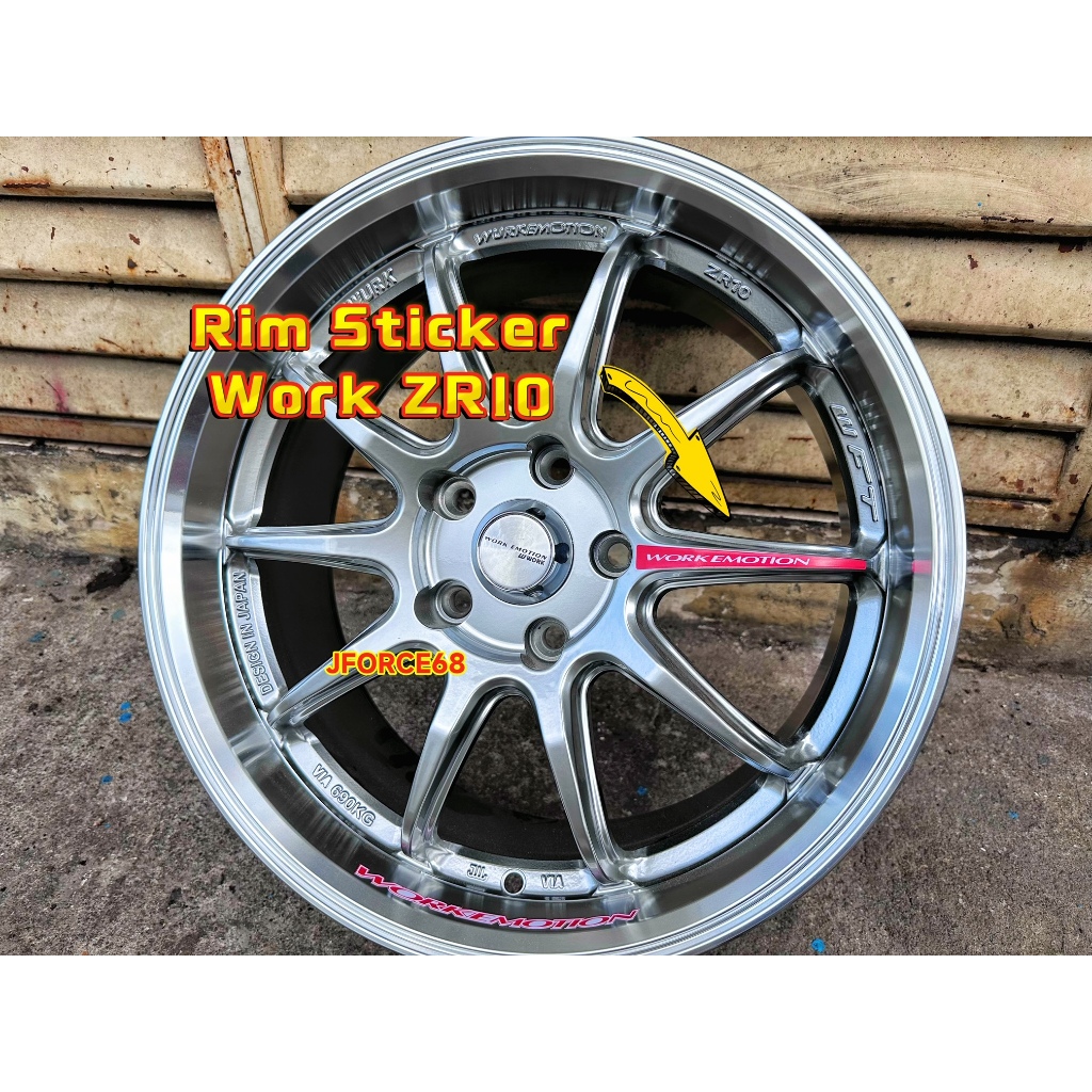 ขอบสติ๊กเกอร์ทํางาน ZR10 สติ๊กเกอร์ทํางานอารมณ์ ZR10 สติ๊กเกอร์ล้อทํางาน Zr10 Work Wheel Sticker งาน