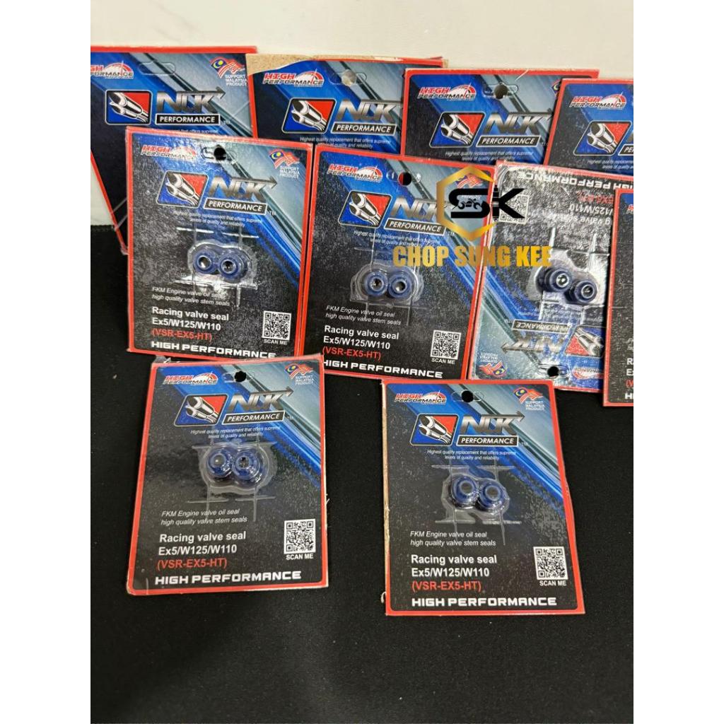 NLK PERFORMANCE RACING ซีลวาล์ว FKM MATERIAL ชุด 4BIJI DOUBLE SPRING LC135 Y15 FZ150 Y16 NVX155 RS15
