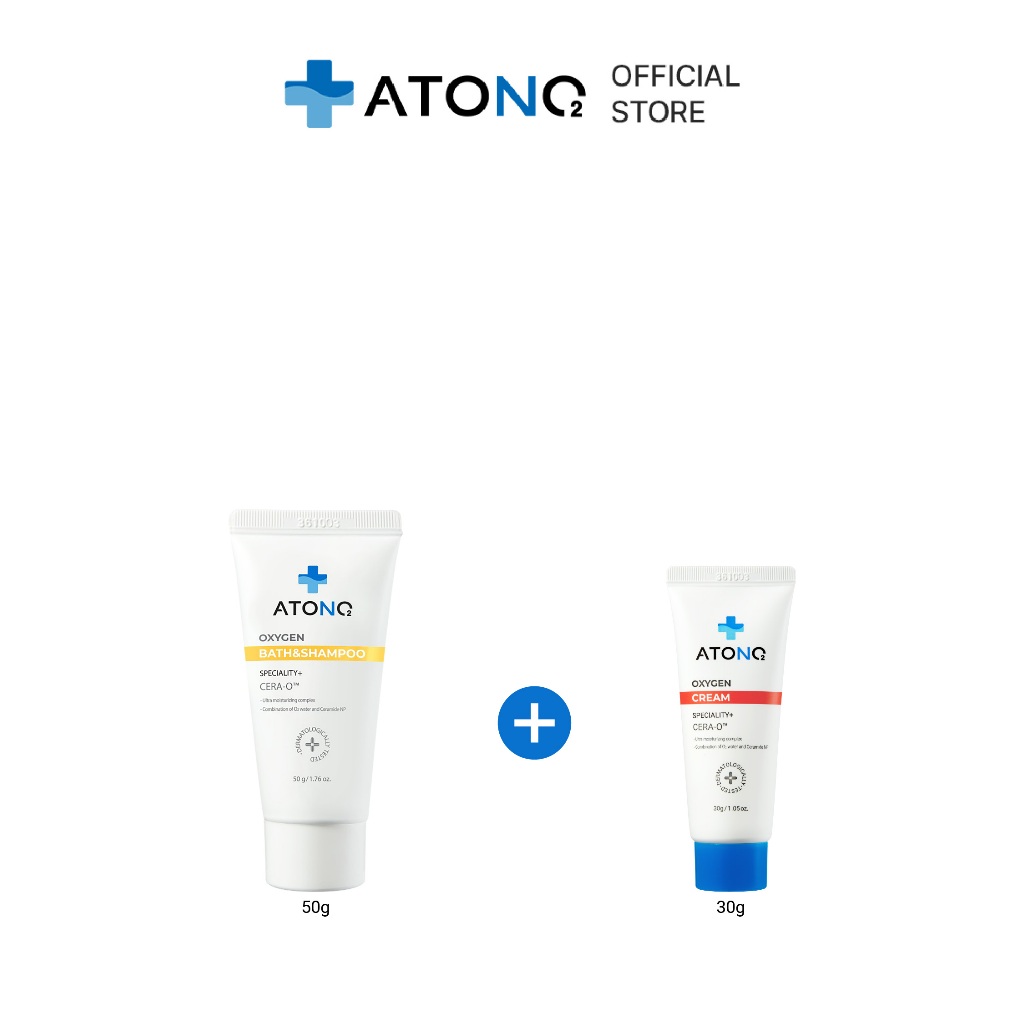 [แพ็คเดินทาง] ATONO2 Oxygen Bath & Shampoo 50ml + ครีมออกซิเจน 30gm