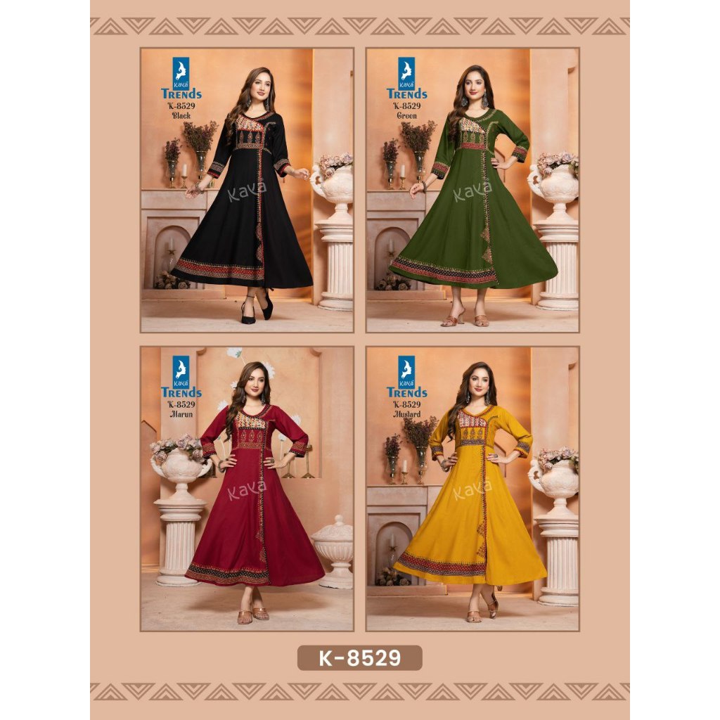 A LINE RAYON COTTON KURTIS