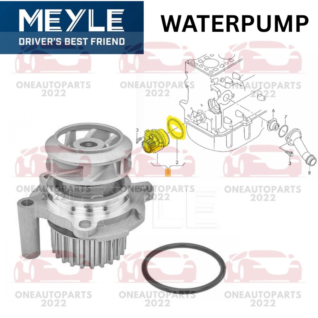 MEYLE GERMANY WATERPUMP VW BEETLE 2.0 8V AUDI TT 8N3 1.8T AUDI A4 B6 B7 8E2 8EC 8E5 1.8T