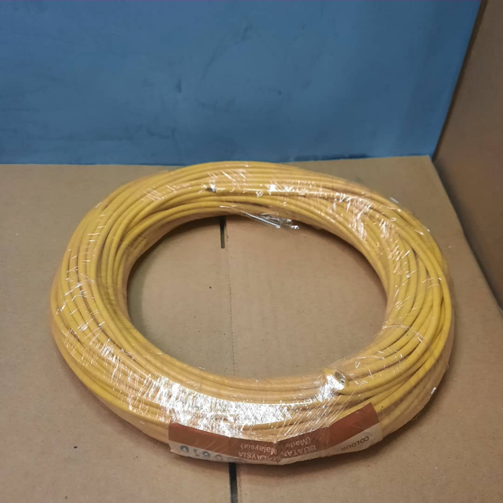 สาย COPPER /WIRE SIZE 28/0.26MM 18 AWG, 30m, YELLOW, สายรถ/LORRY อัตโนมัติ MADE IN.