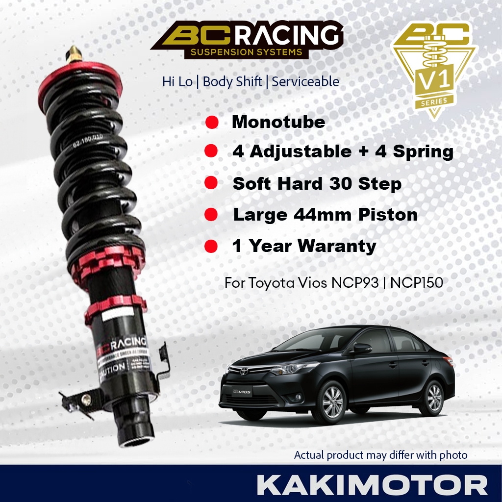 Toyota Vios NCP93 / NCP150/1 -BC Racing V1 ชุดช่วงล่างแบบปรับได้