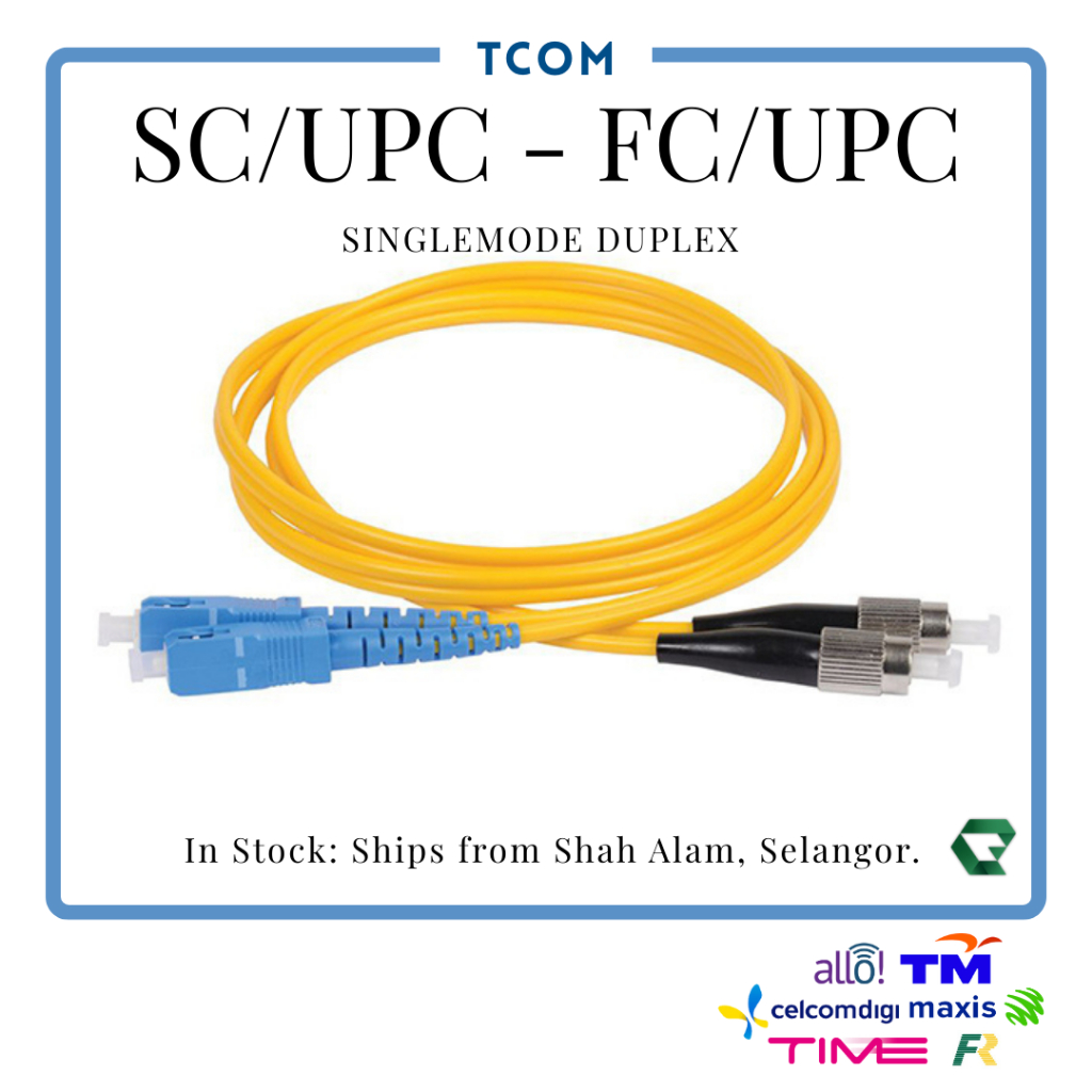 Patchcord SC/UPC to FC/UPC 3mm Singlemode Simplex Duplex Patchcord