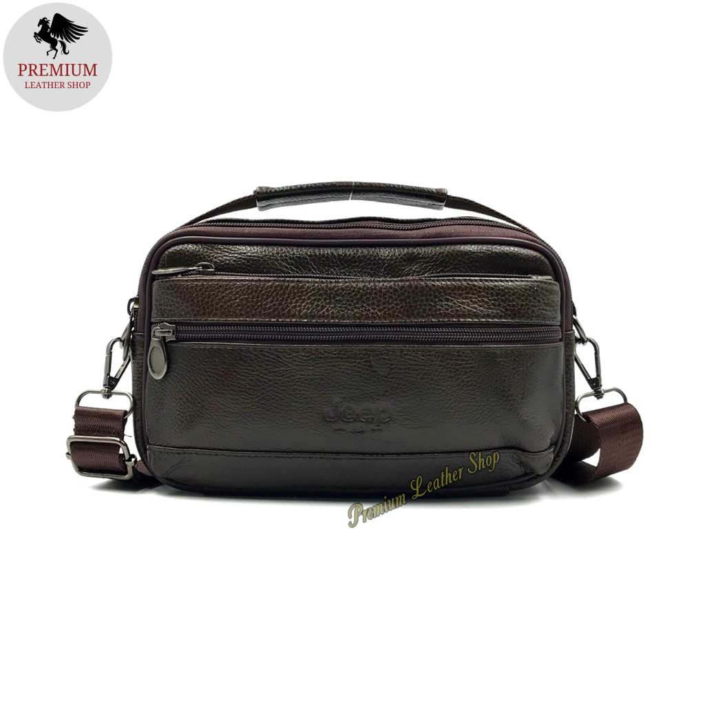 2in1 Sling Clutch Bag Men Cow Leather Hand Carrying Bag Beg Tangan Kulit Lembu Hand Carry Bag